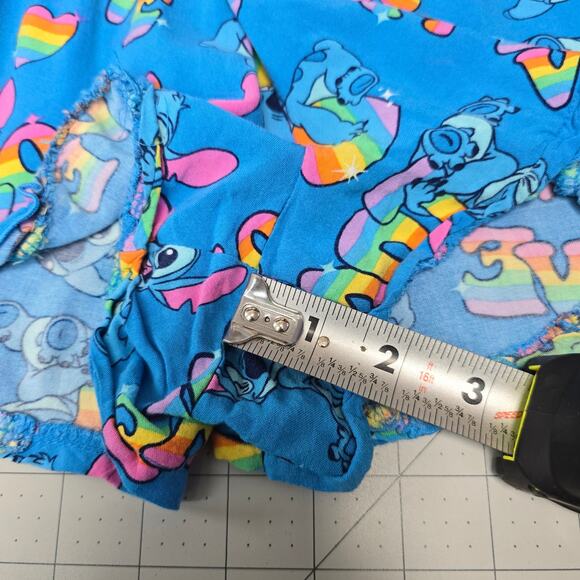 Stitch Disney Pride Rainbow Sleep Booty Shorts Womens Small Ruffle Lightweight - Picture 7 of 10